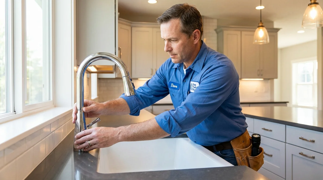 Kitchen faucet installation by Johns Plumbing LLC in Millers Creek