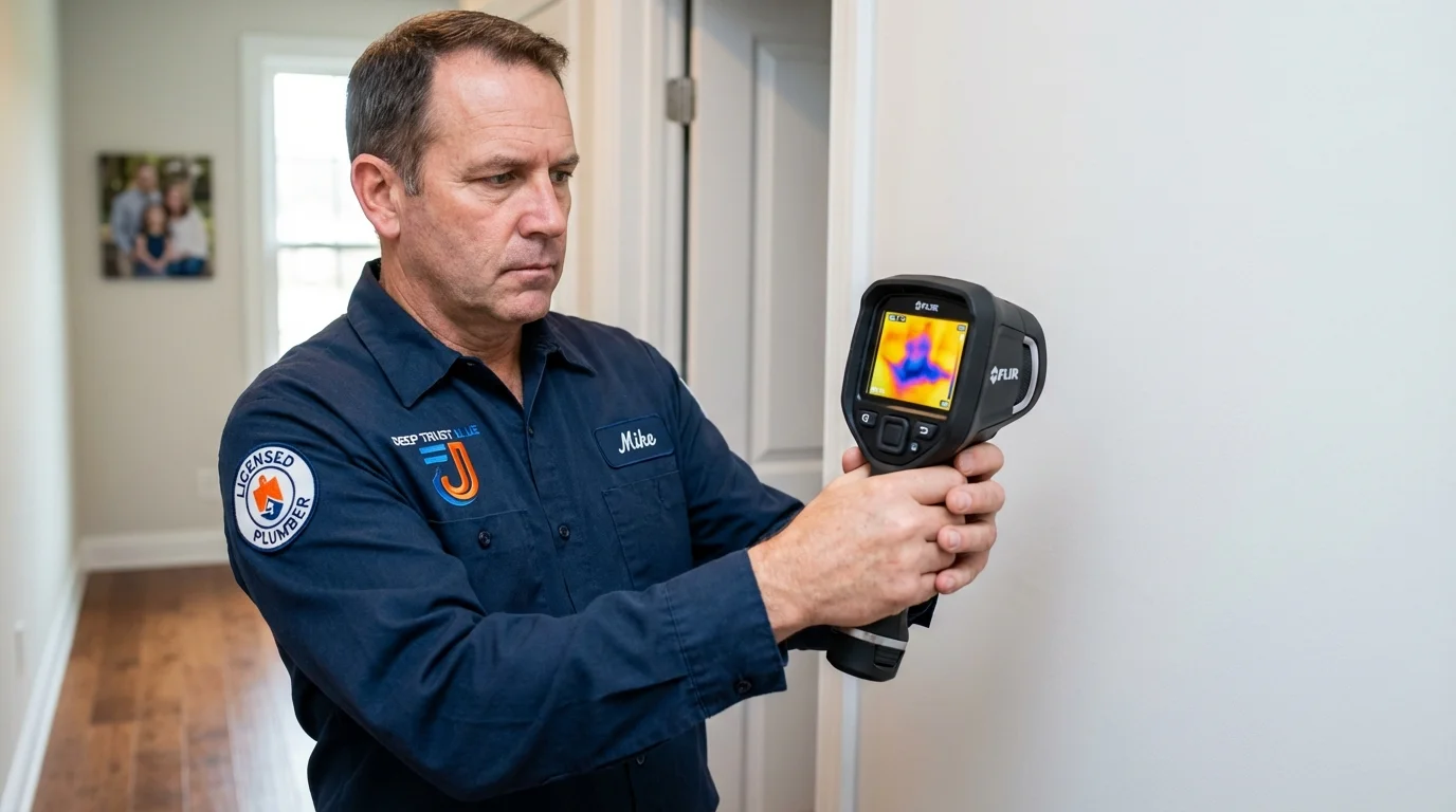 Thermal imaging leak detection by Johns Plumbing LLC in Millers Creek
